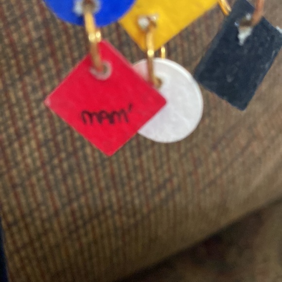 Vintage MAM 1980s checkerboard earrings - Picture 8 of 8